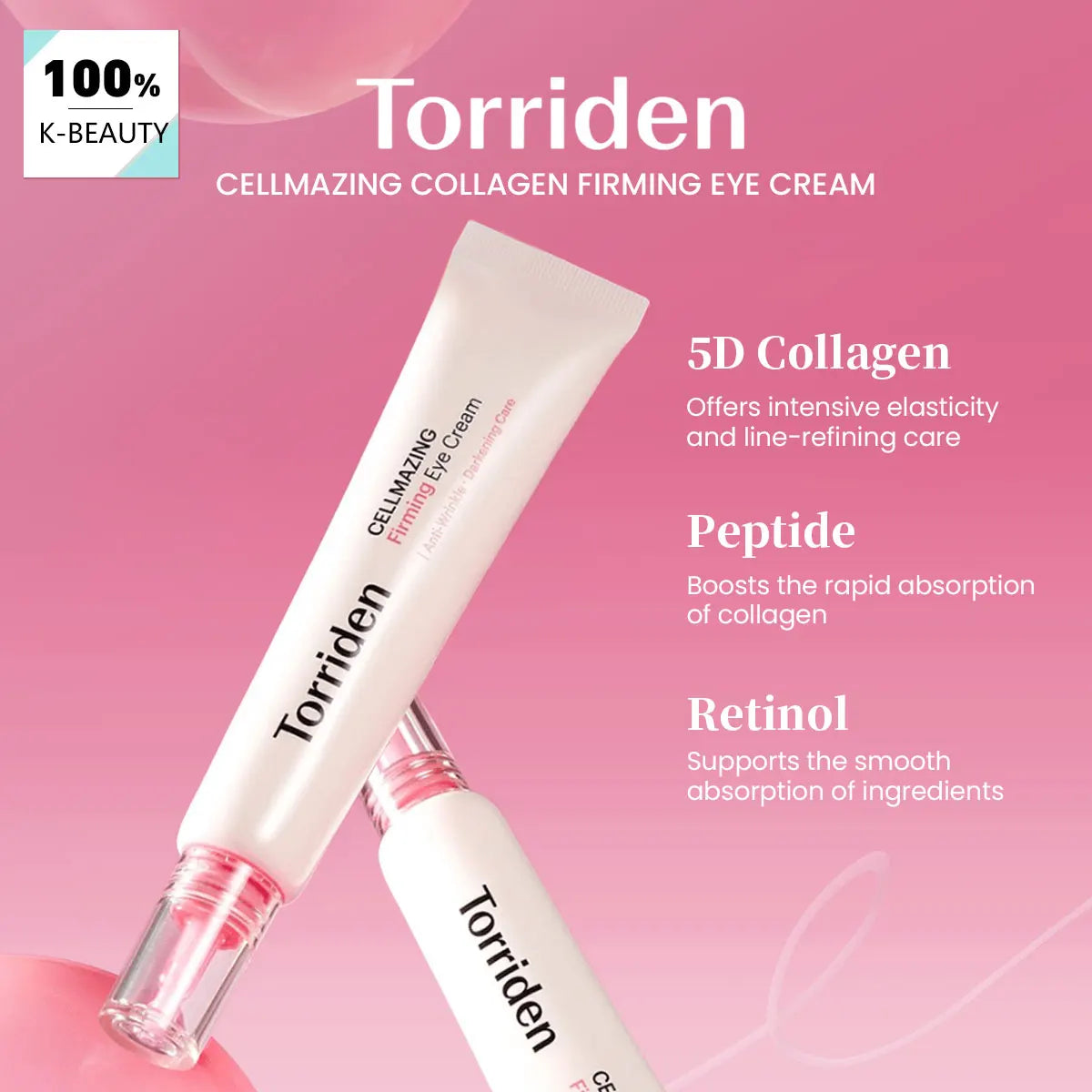 Torriden Cellmazing Firming Eye Cream 30ml,Fast-Absorbing,Daily Eye Moisturizer,Non-Greasy Finish,Korean Skincare,Korean Makeup