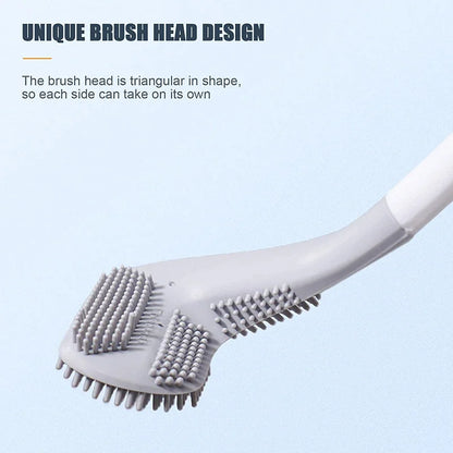 Silicone Golf Toilet Brush, Non-Scratch Toilet Cleaning Brush with Storage Holder