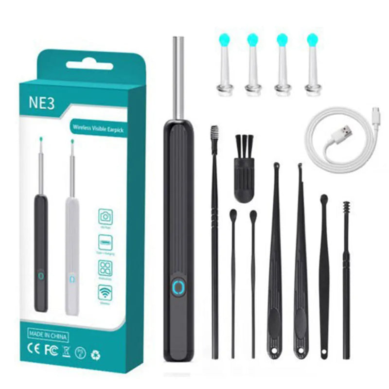 Smart Visual Ear Cleaner NE3 High Precision Ear Wax Removal Tool with Camera LED Light Wireless Otoscope Smart Ear Cleaning Kit