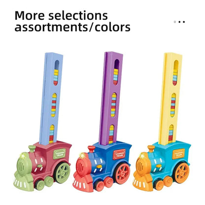 Electric Domino Train Toy, Automatic Domino Laying Set, DIY Educational Toy