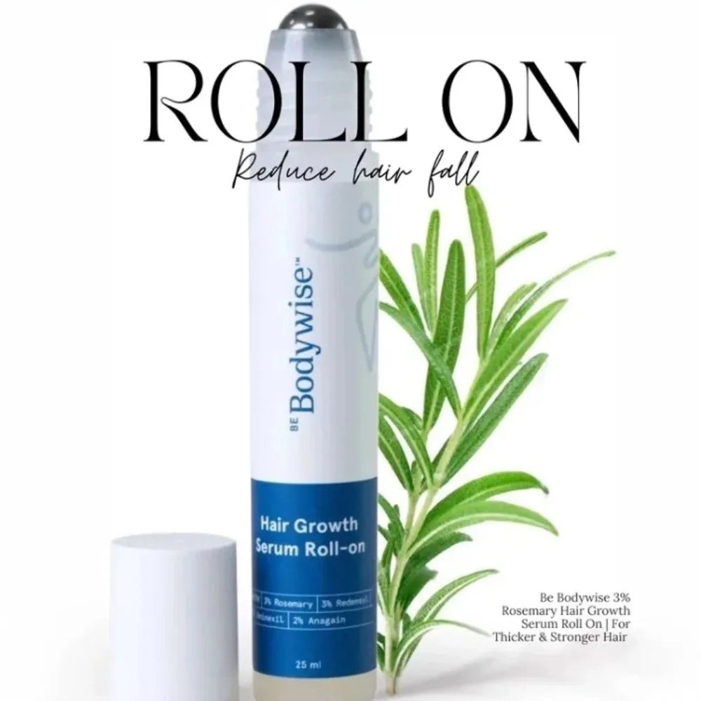 2pack 25ml Rosemary Be Bodywise Hair Growth Serum Roll On Thicker Stronger Hair Care Increase Hair Density Original Serum Stick