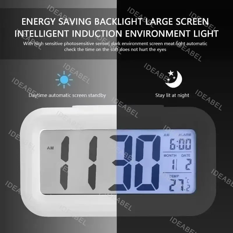 Electronic Alarm Clock Elderly Student Luminous Clock Silent Large Characters Creative Children Smart Home Bedside Alarm Clock