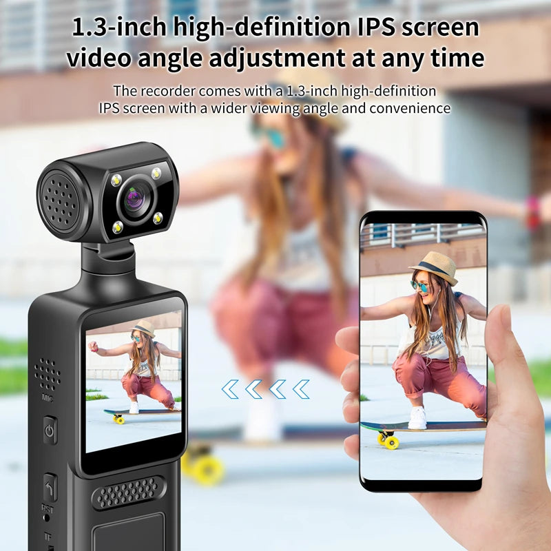 OnePlus 4K Ultra HD Action Mini Camera 180 Rotatable Vlog WiFi Lens Sports Camera Infrared Night Vision Sports DV Bicycle Driver