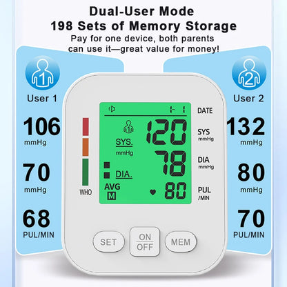 HUBLIZER Automatic Blood Pressure Monitor, Upper Arm Digital BP Monitor