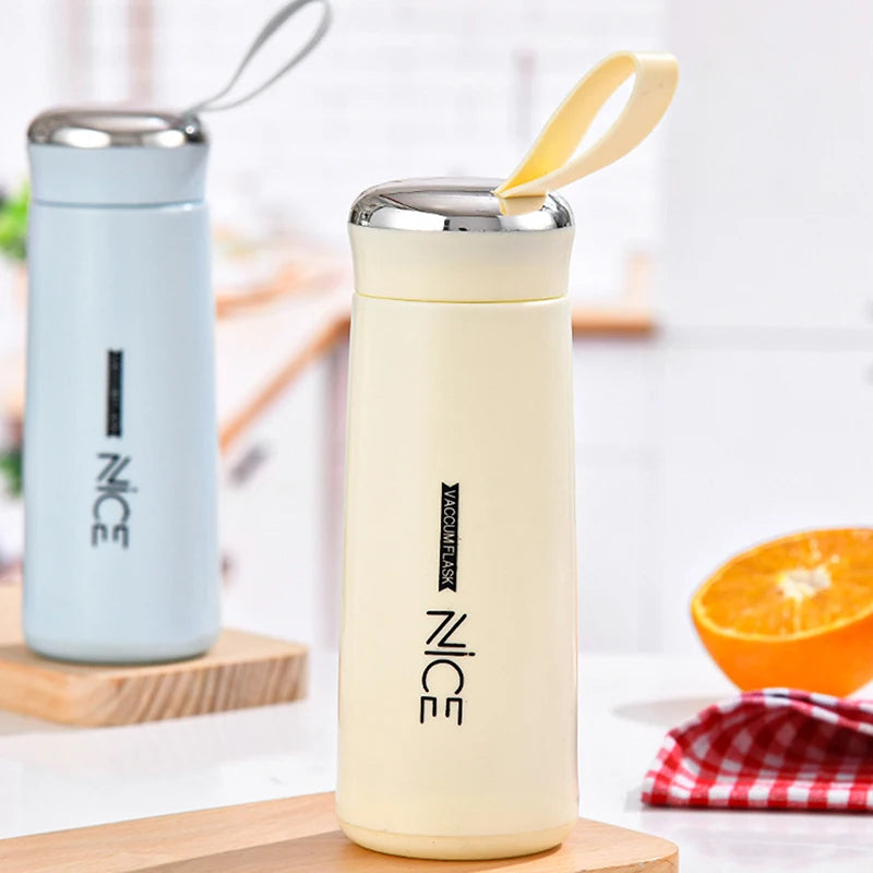 Portable Travel Insulated Cup Double Glass Car Cap Coffee Thermos Flask Cold Drink Cup Thermos Cup