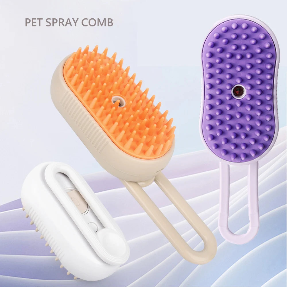 Newest Cat Dog Spray Comb Pet Grooming Accessories Multi Functional Cats Massage Brush Hair Removal Combs Cepillo Vapor Gato