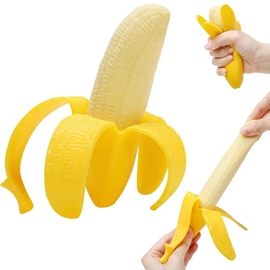 Super Stretchy Banana Squishy Stress Relief Fidget Toy for Kids & Adults