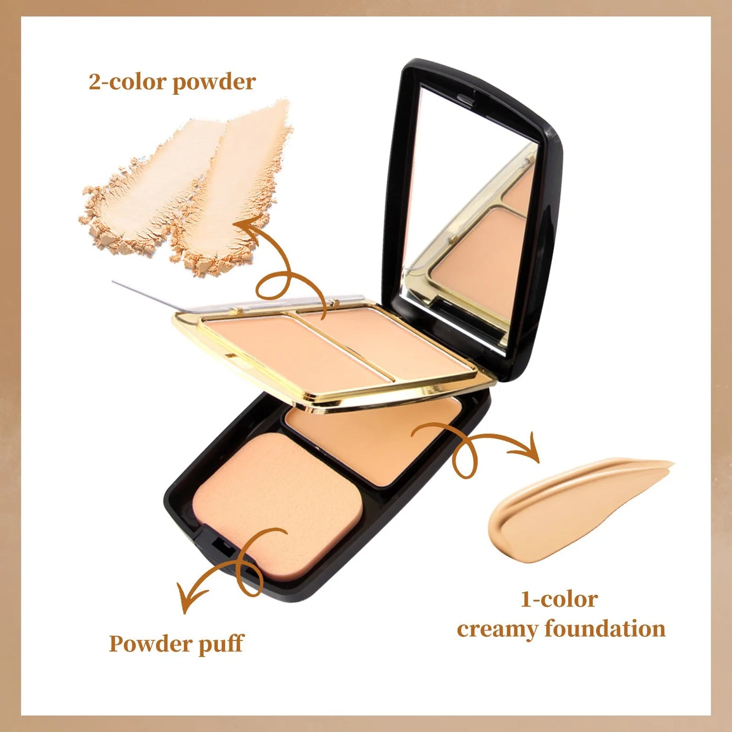 Kiss Beauty Milk Tea Pore-Minimizing Setting Powder Waterproof Oil-Control Natural Matte Long-Lasting Stage Party Makeup for Wom