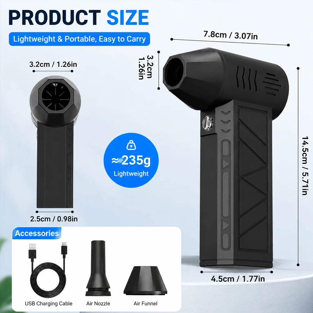 X6 Turbo Jet Blower 150000RPM Powerful Air Blower Brushless Motor Turbo Fan Jet Fan Cleaning Air Duster Blower Air Puissant Tool