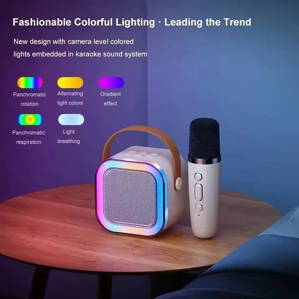 Portable Wireless Karaoke Speaker with Dual Microphones – Kids Singing System