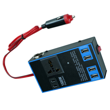 1500W Car Power Inverter – 12V/24V DC to AC Power Converter