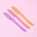 1/3PCS Foldable Eyebrow Trimmer Safety Type with Handle Scraper Blade Sharp Eyebrow Scraper Beauty Tool Folding Set