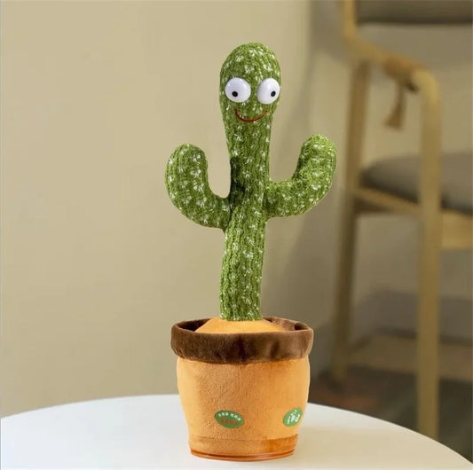 Dancing Cactus Plush Toy with Singing, Dancing & Voice Recording for Kids & Adults