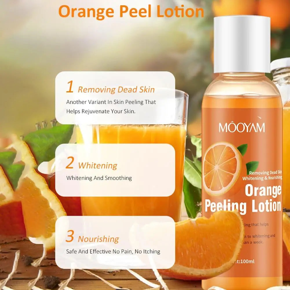 Orange Peel Exfoliating Body Lotion & Scrub for Smooth, Soft and Moisturized Skin