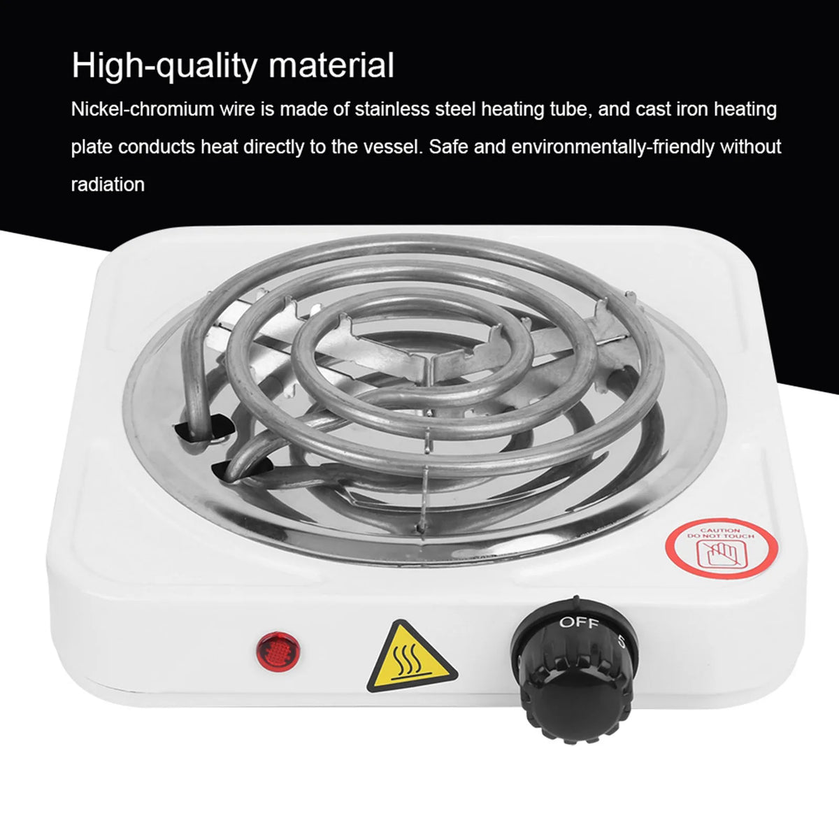 110V 1000W Stainless Steel Portable Single Tube Electric Stove Home Electric Stove Electric  Electric Heater Stove US Plug
