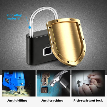 Smart Fingerprint Padlock – Waterproof Keyless Rechargeable Security Lock