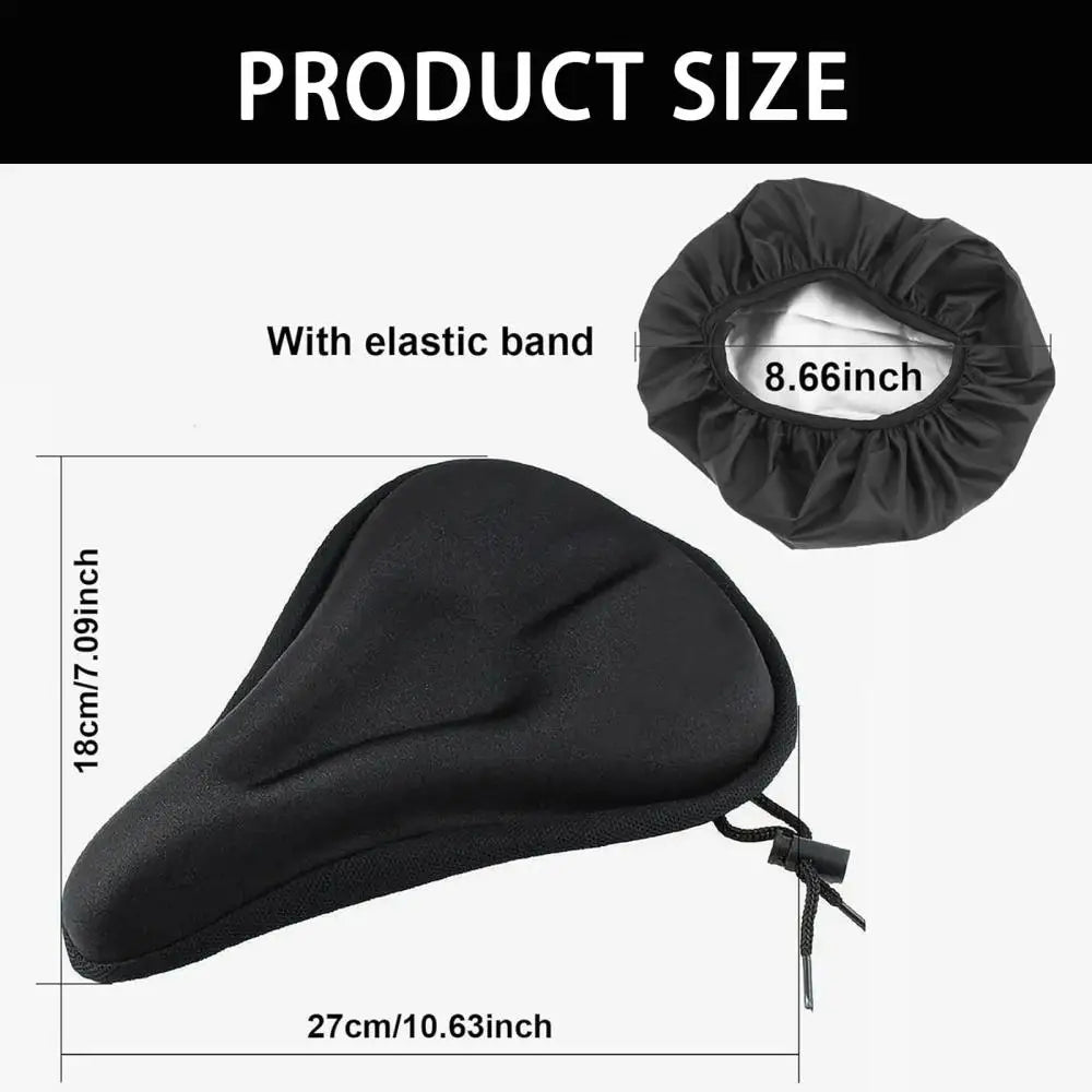 DOMEN Bicycle 3D Sponge Soft Saddle Seat Cover Bike Seat Cover Silicone Soft Pad Bike Seat Breathable Cushion Bike Accessories