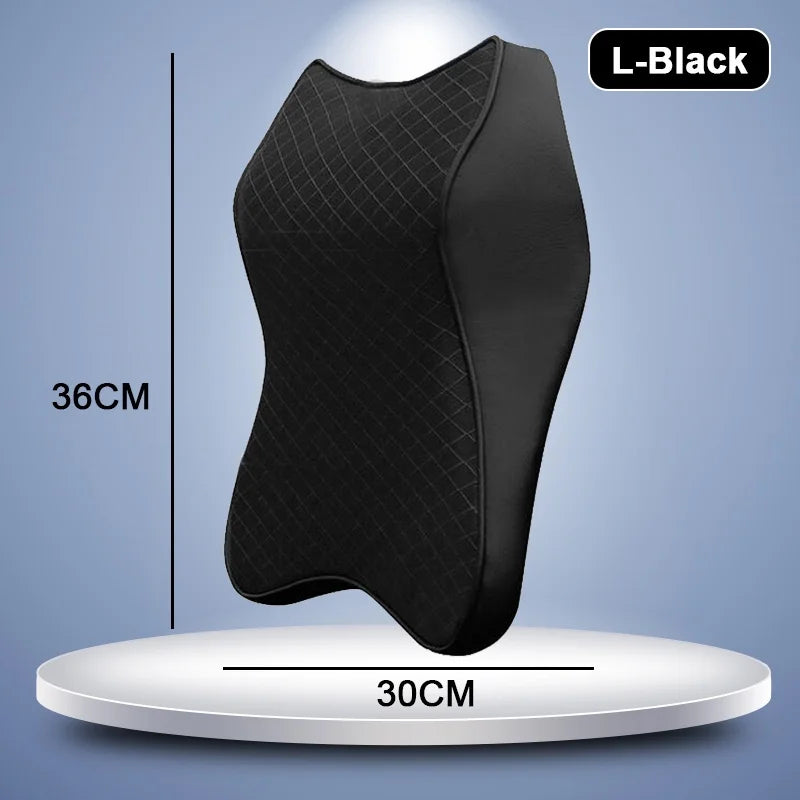 3D Memory Foam Car Seat Headrest Pillow for Head & Neck Support