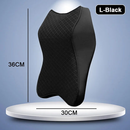 3D Memory Foam Car Seat Headrest Pillow for Head & Neck Support
