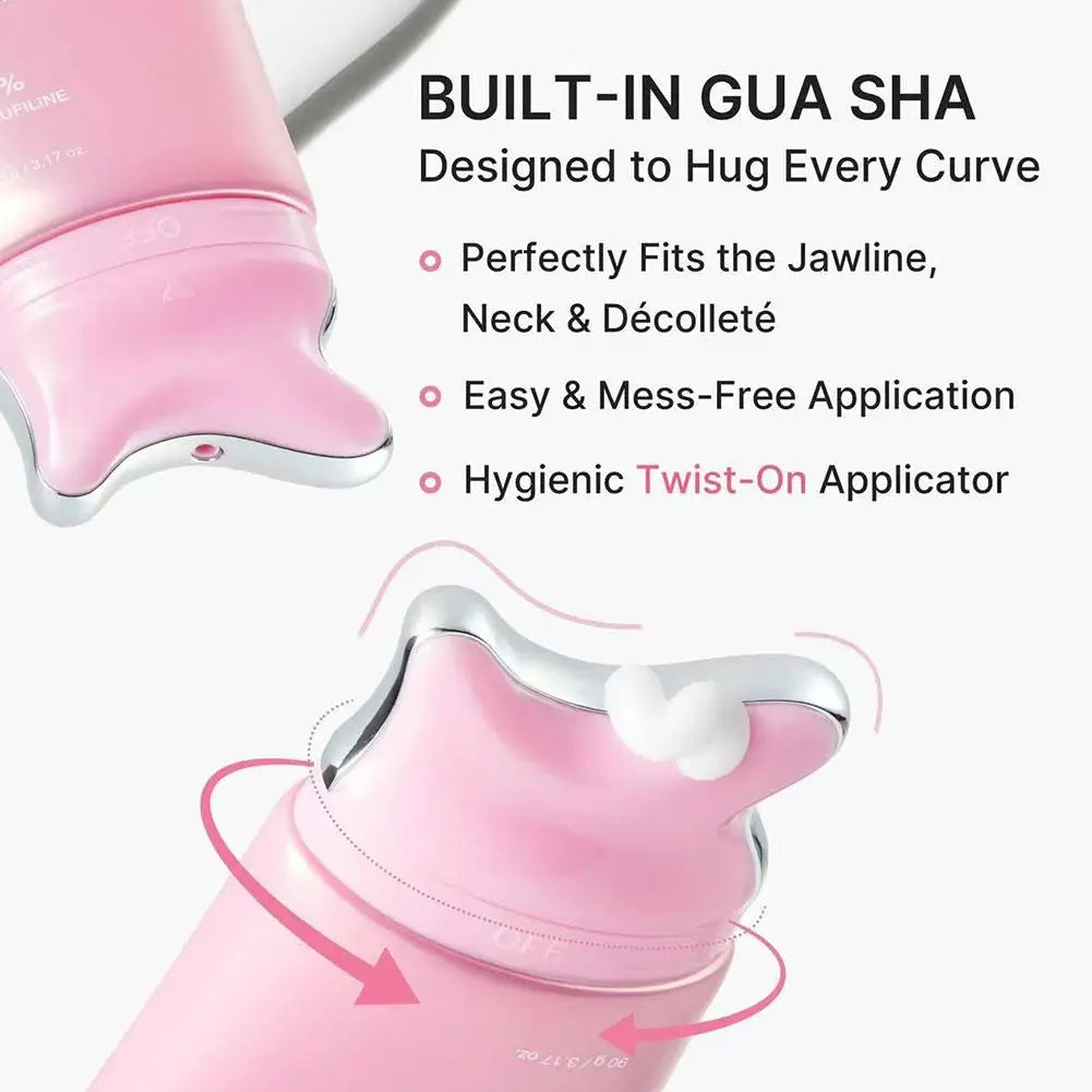 PDRN Collagen Neck Cream with Gua Sha Roller – 5% Volufiline Moisturizer 90g