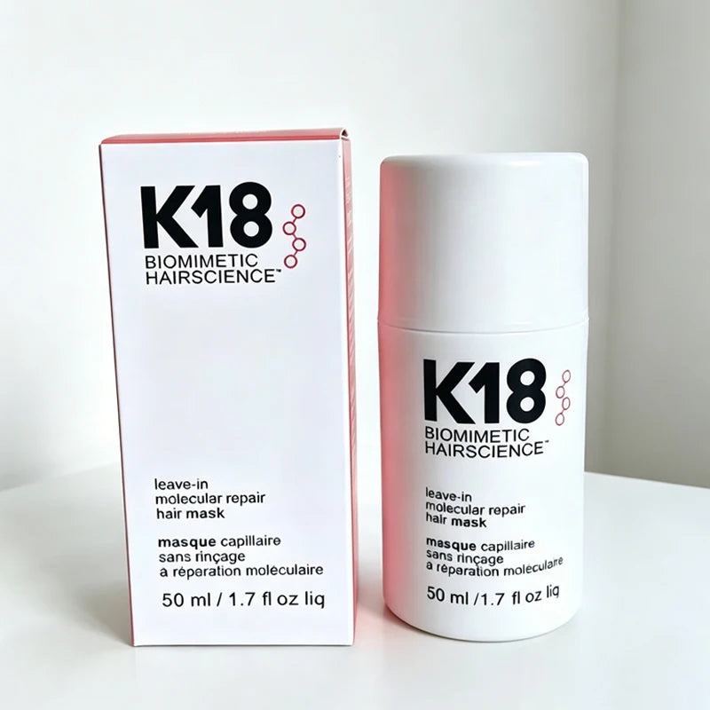 Original 50ml K18 Leave-In Molecular Repair Hair Mask Deep Conditioning Keratin Treatment Soft Hair Smoothing Healthy Hair Care