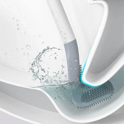 Silicone Golf Toilet Brush, Non-Scratch Toilet Cleaning Brush with Storage Holder