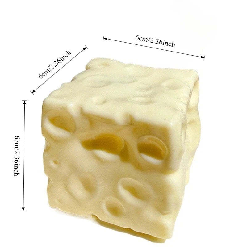 Taba Squishy Cheese Cube – Soft Squeeze Sensory Fidget Toy