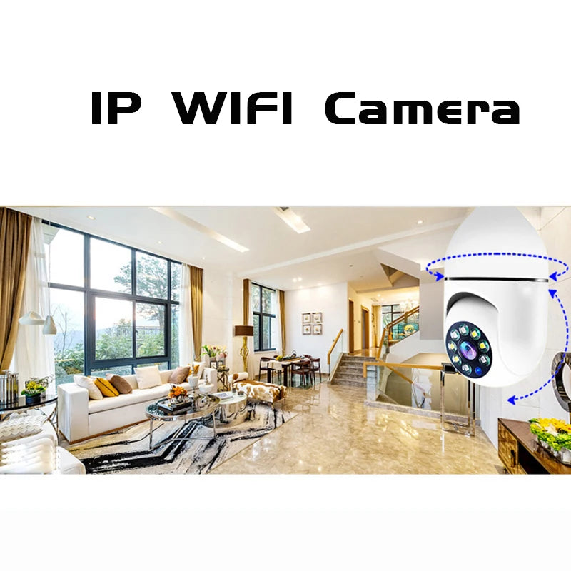Wireless Bulb Camera Wifi E27 Bulb Camera 360 Degree WiFi Security Camera Full-color High-definition Night Vision