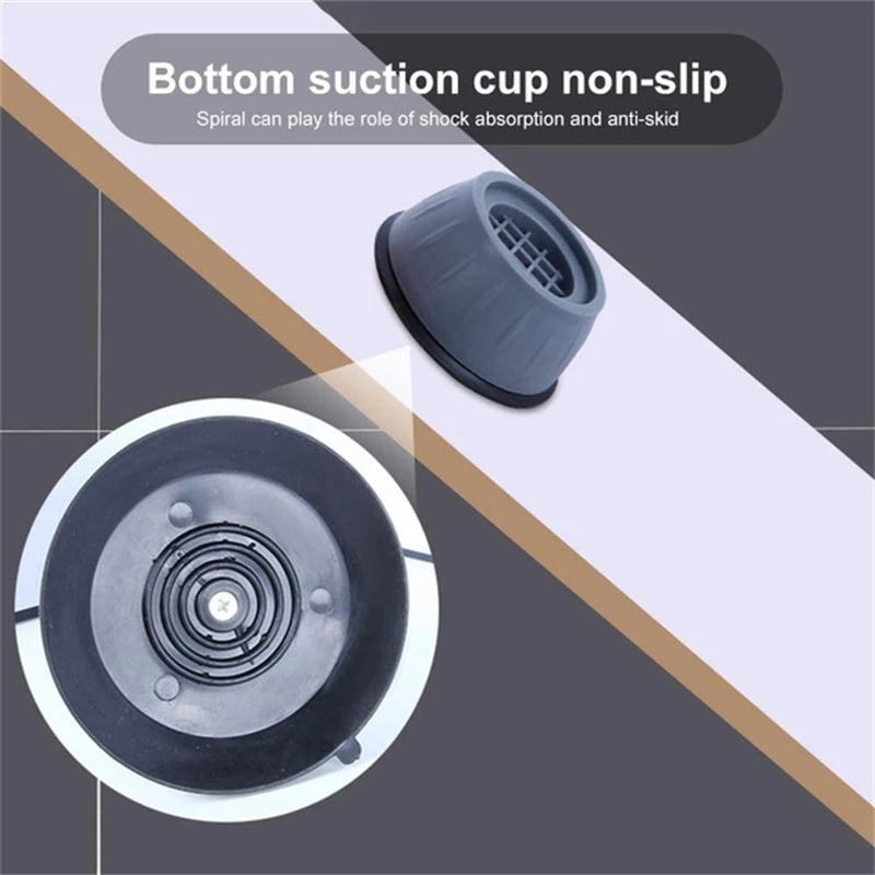 4Pcs Anti Vibration Feet Pads Waterproof Legs Slipstop Silent Skid Raiser Mat Washing Machine Support Dampers Stand Furniture