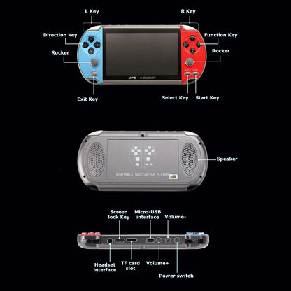 Portable Mini Retro Game Console Handheld Video Game Player with Built-In Arcade Games