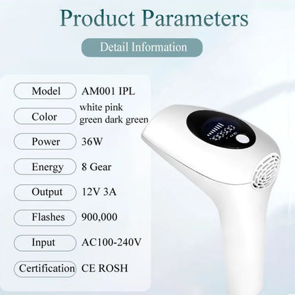 IPL Hair Removal Device | Full Body Electric IPL Epilator for Women