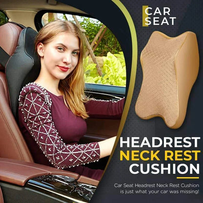 3D Memory Foam Car Seat Headrest Pillow for Head & Neck Support