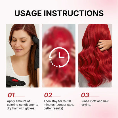 Red Color Depositing Hair Mask & Color-Boosting Conditioner 500ml for Color-Treated Hair