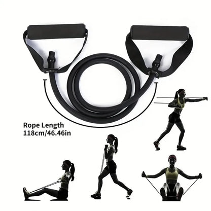 Adjustable Resistance Bands with Handles | 4-Level Resistance Exercise Bands for Home, Yoga & Pilates