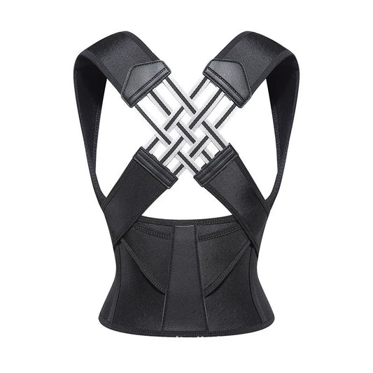 Adjustable Posture Corrector Back Brace with Cross Support Straps for Men & Women