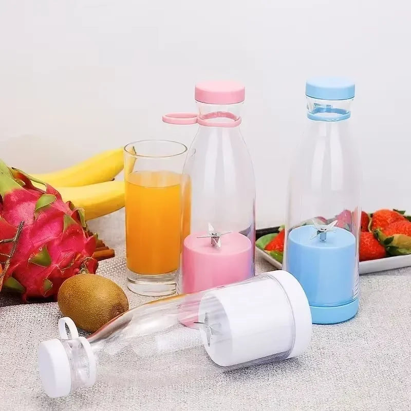 420ml Home Juice Cup with Removable Cutter Head Leak-Proof Lid Powerful Mini Blender Portable Electric Juicer Cup Kitchen Tool