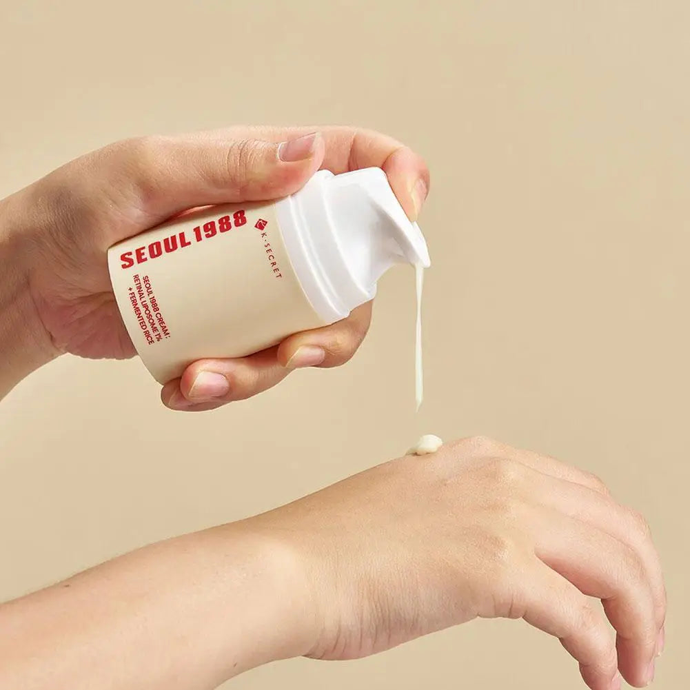 Seoul 1988 Retinol Liposome Facial Care Cream Rice Exfoliating Moisturizing Cream Snail Mucin Cream Nicotinamide Face Skin Care