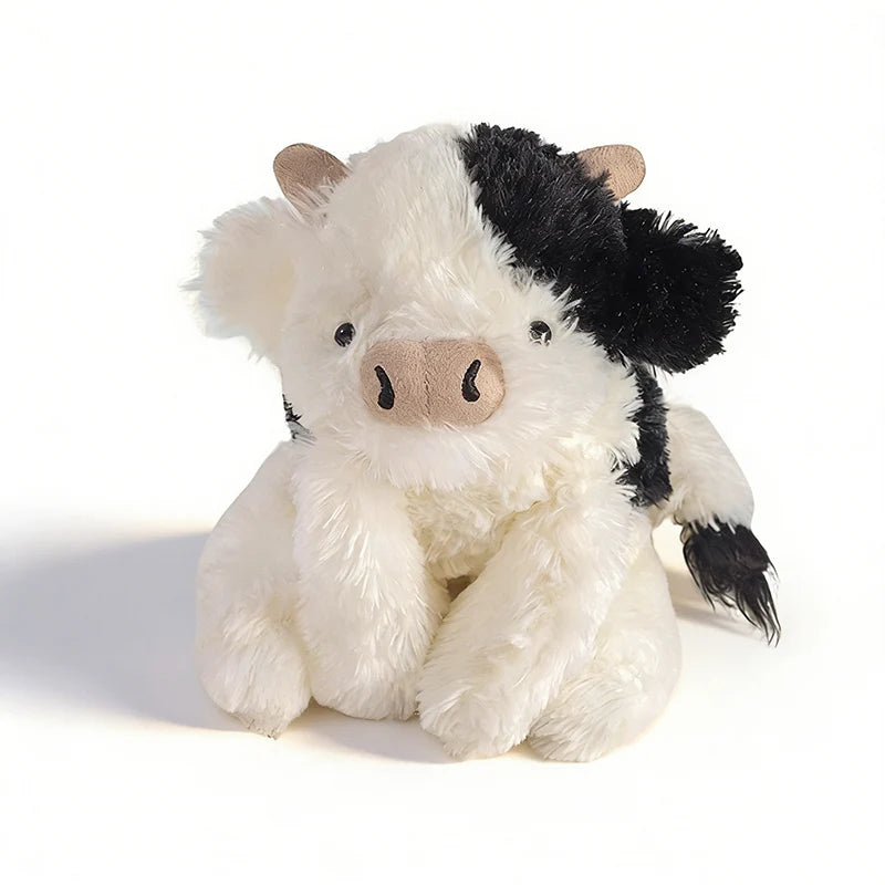 Fluffy Cow Plush Toy 34cm Soft Stuffed Animal