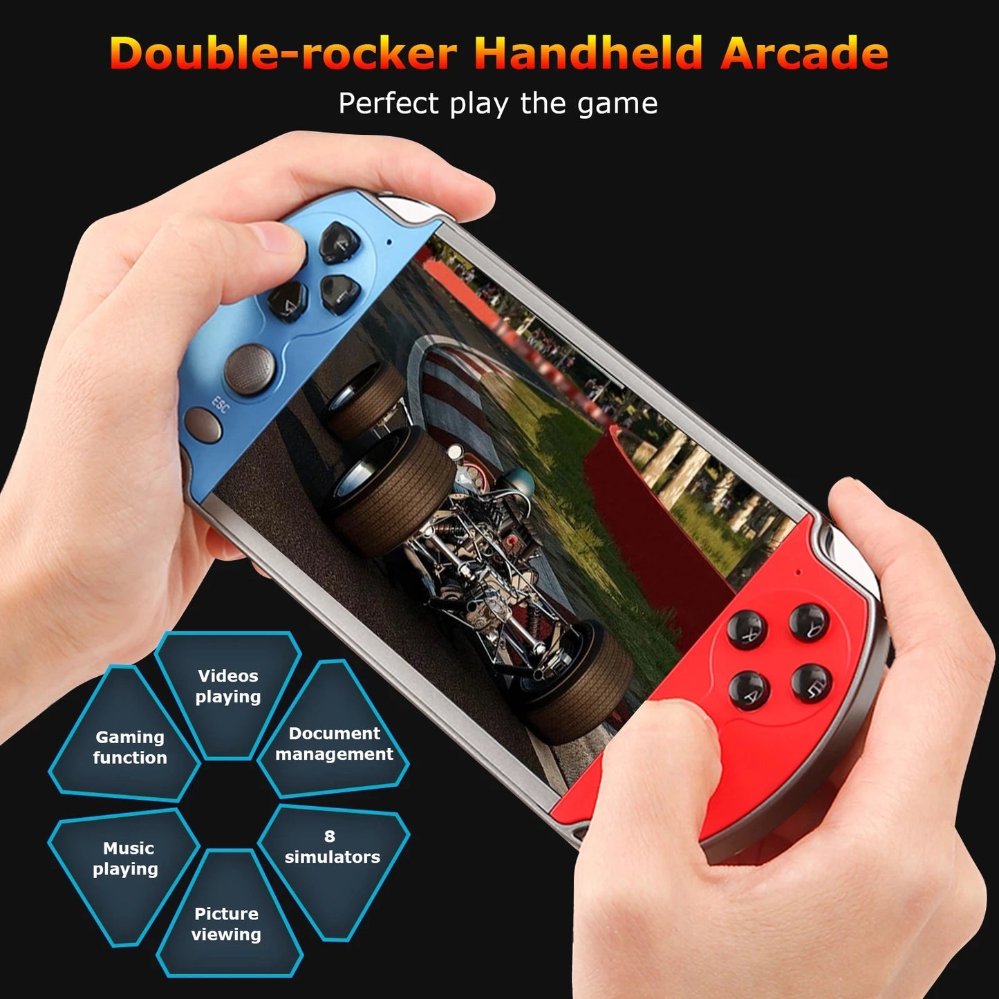 Handheld Portable Mini Retro Video TV Hand Game Console Player Arcade Machine for Kids Gaming Videogame Emulator Box Retrogaming