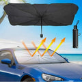 Car Windshield Sun Shade Umbrella,UV Rays Protector & Heat Block Reflector Retractable Front Window Sun Shades Umbrella Shield