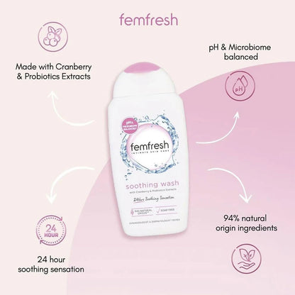 Femfresh Intimate Wash with Lightweight Non-Sticky Formula & Gentle Cleansing Lotion