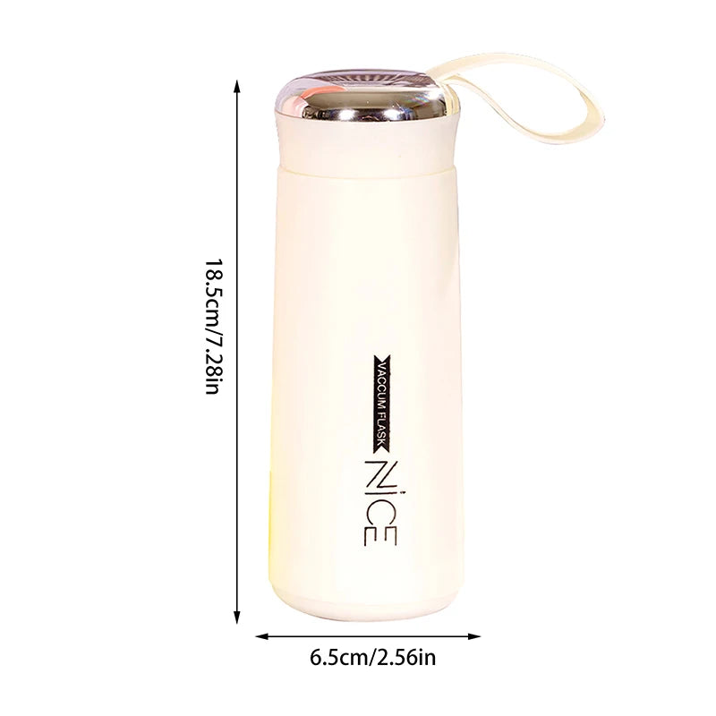 Portable Travel Insulated Cup Double Glass Car Cap Coffee Thermos Flask Cold Drink Cup Thermos Cup