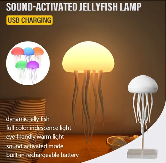 Jellyfish Night Light, Dancing Jellyfish Bedside Lamp, RGB LED Gradient Light