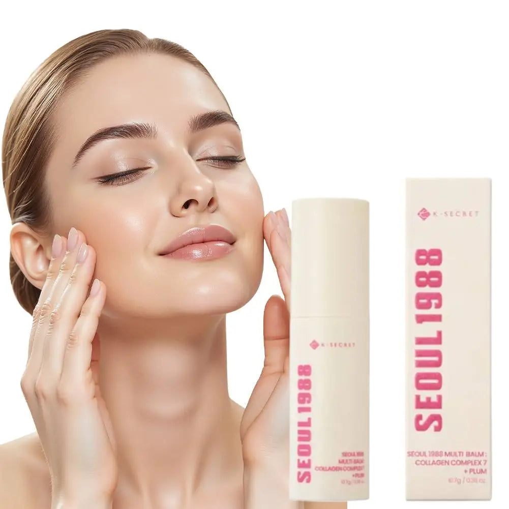 SEOUL 1988 Multi‑Balm Collagen Complex 7 Plum Stick Hydrate Dry Skin Improve Skin Firmness Portable Facial Moisturizing Balm