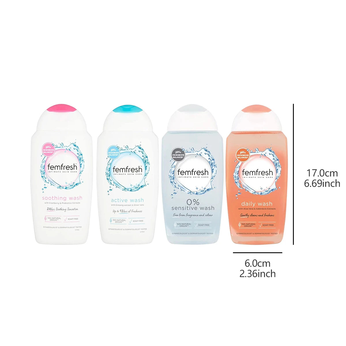 Femfresh Intimate Wash with Lightweight Non-Sticky Formula & Gentle Cleansing Lotion