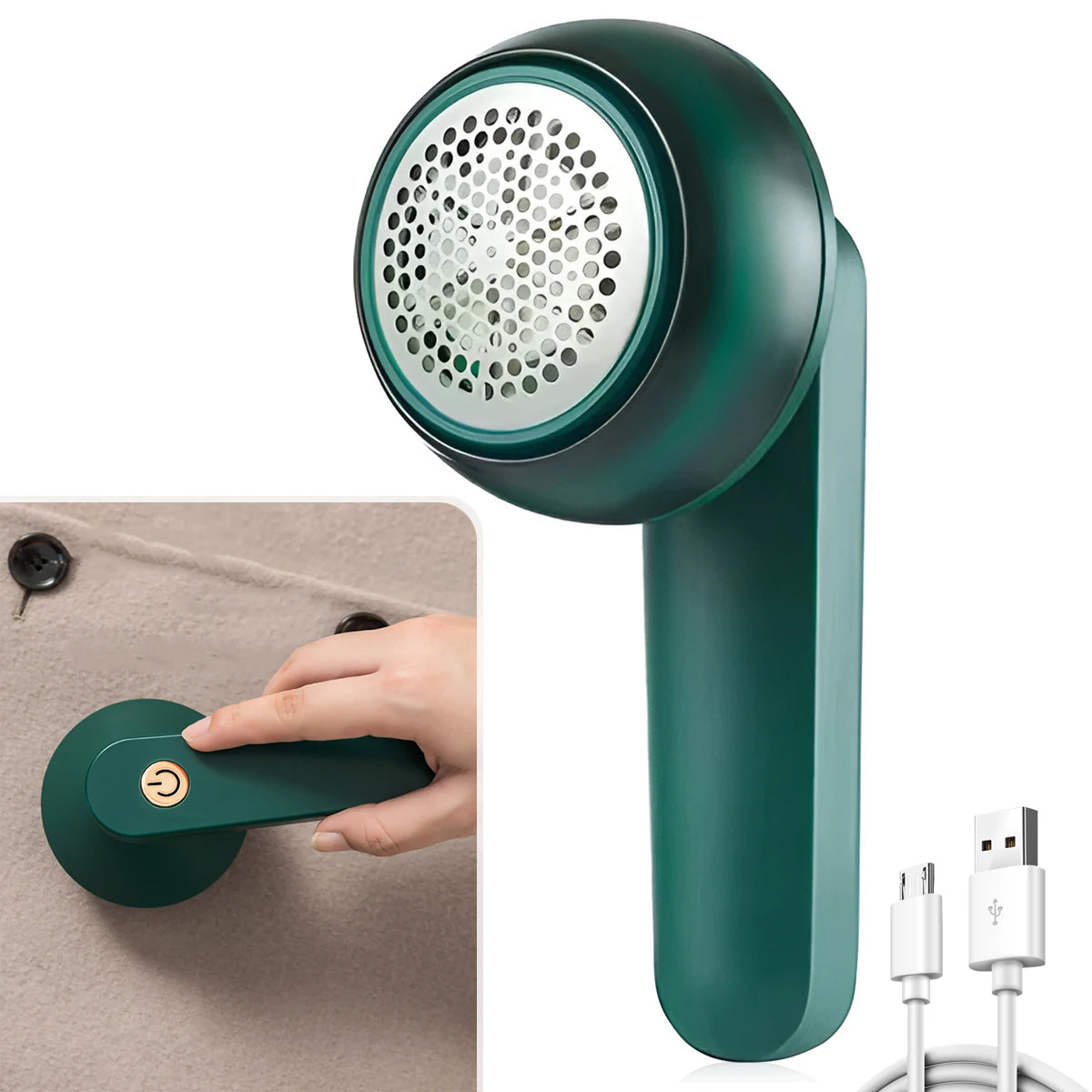 Rechargeable Electric Lint Remover, Fabric Shaver, Clothes Fuzz & Pill Remover