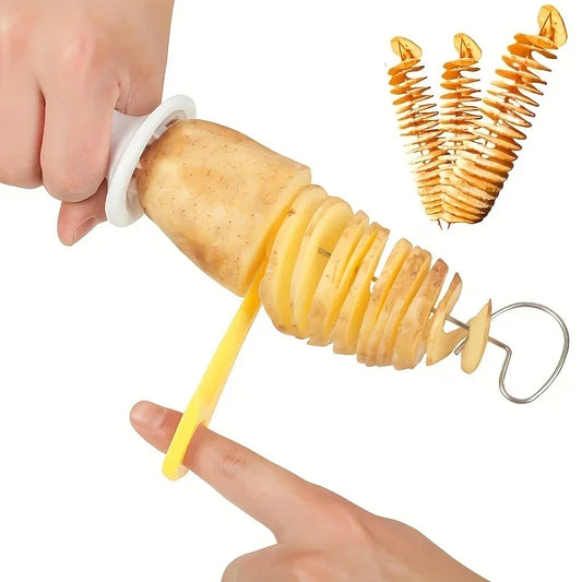 6-Piece Stainless Steel Vegetable Spiralizer Cutter Set for Potatoes, Carrots & Vegetables