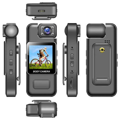 4K Ultra HD Body Worn Camera | Portable Mini Body Camera with Night Vision & 180° Rotatable Lens
