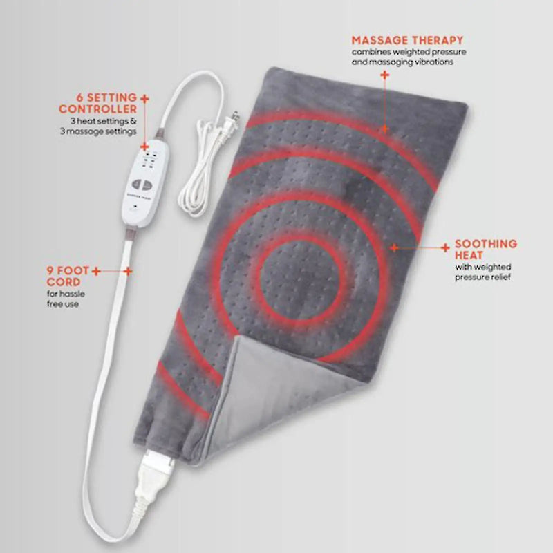 Massaging Weighted Multifunctional Electric Heating Blanket with ABS + Plush Cloth Material, 8.70 *3.95 *12 Inch Size, Includes