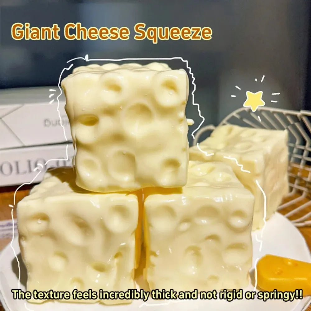 Taba Squishy Cheese Cube – Soft Squeeze Sensory Fidget Toy